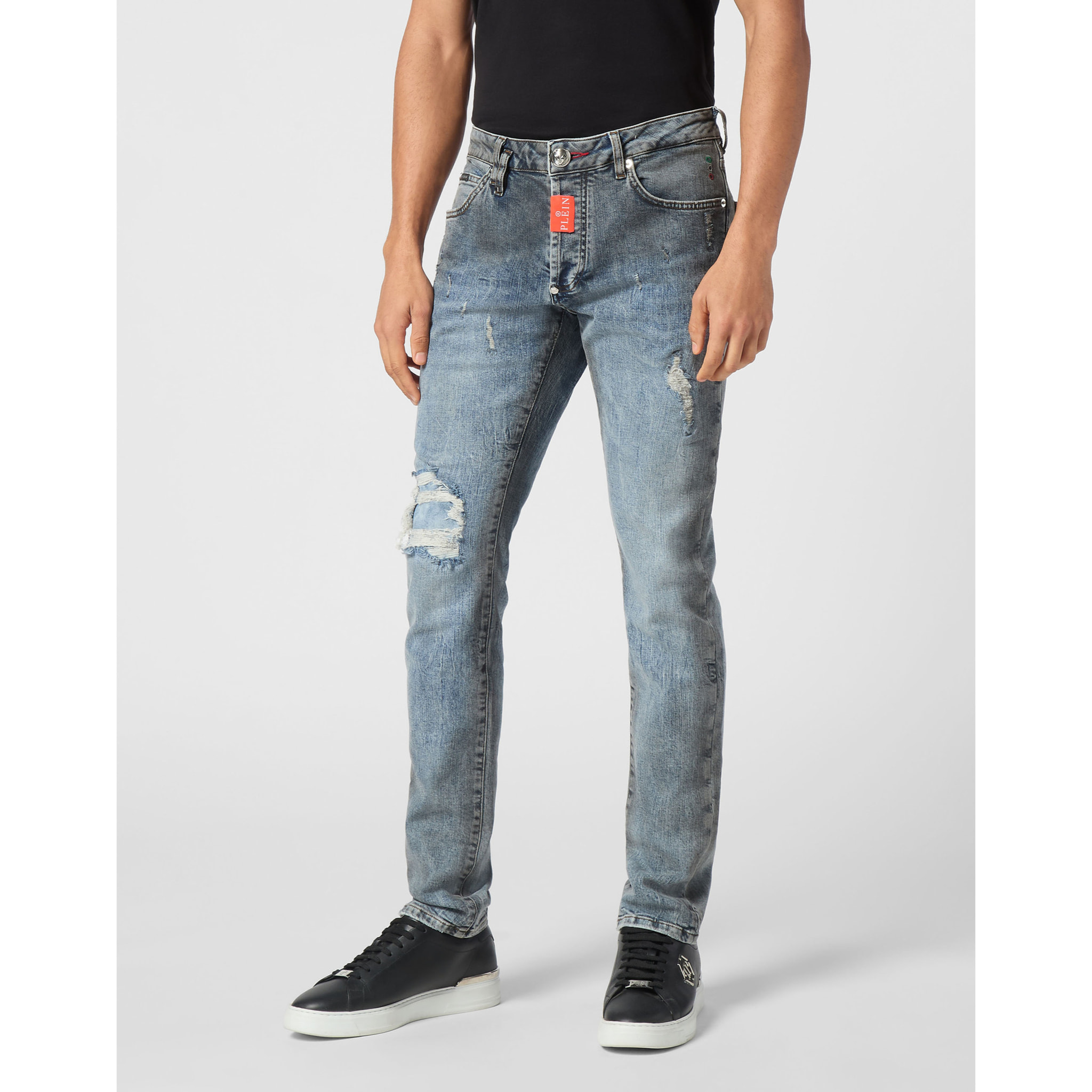PHILIPP PLEIN Vaqueros de corte recto HEXAGON