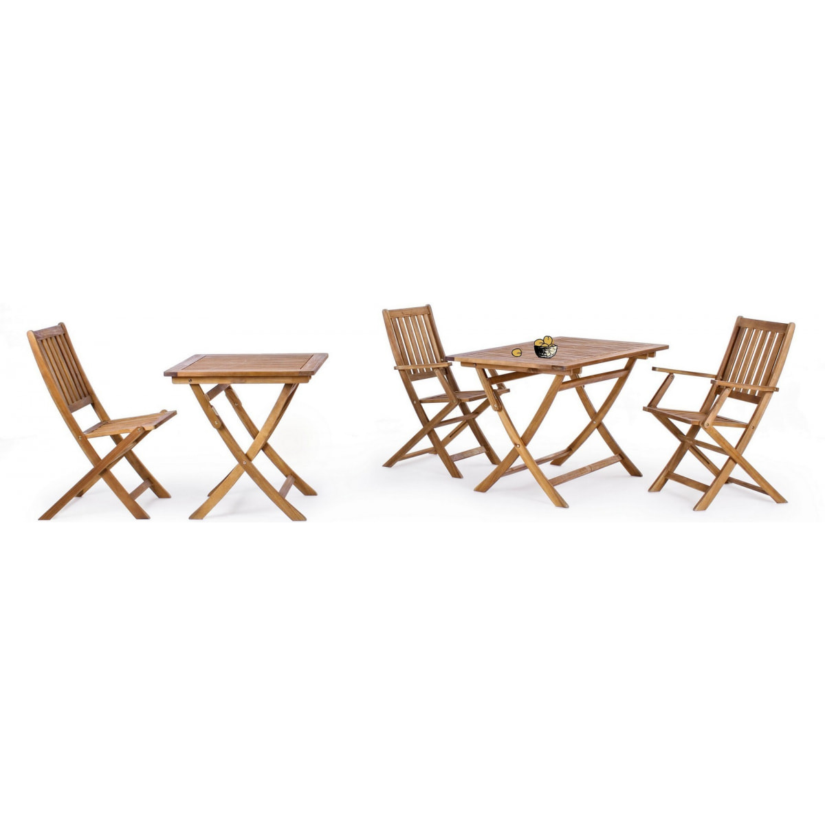 Set di 2 sedie MALI (V) in legno pieghevoli