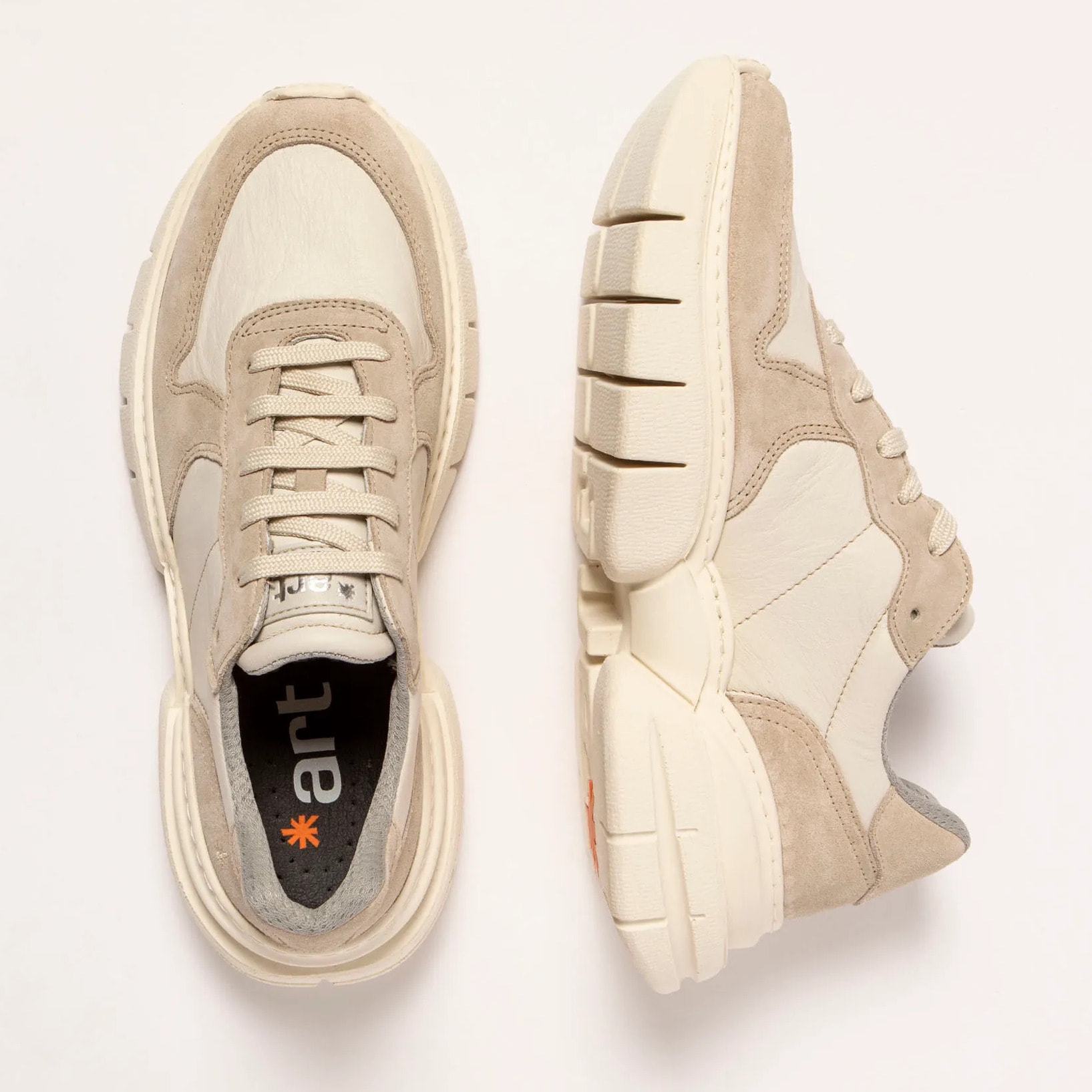 Zapatillas 1634 NAPPA-SILK SUEDE CREAM/ ATHENS color Cream