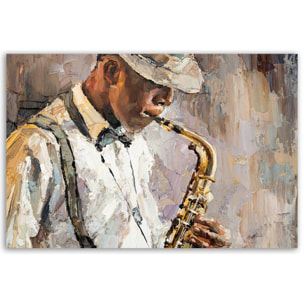 Tableau musicien jazz au saxophone Toile imprimée