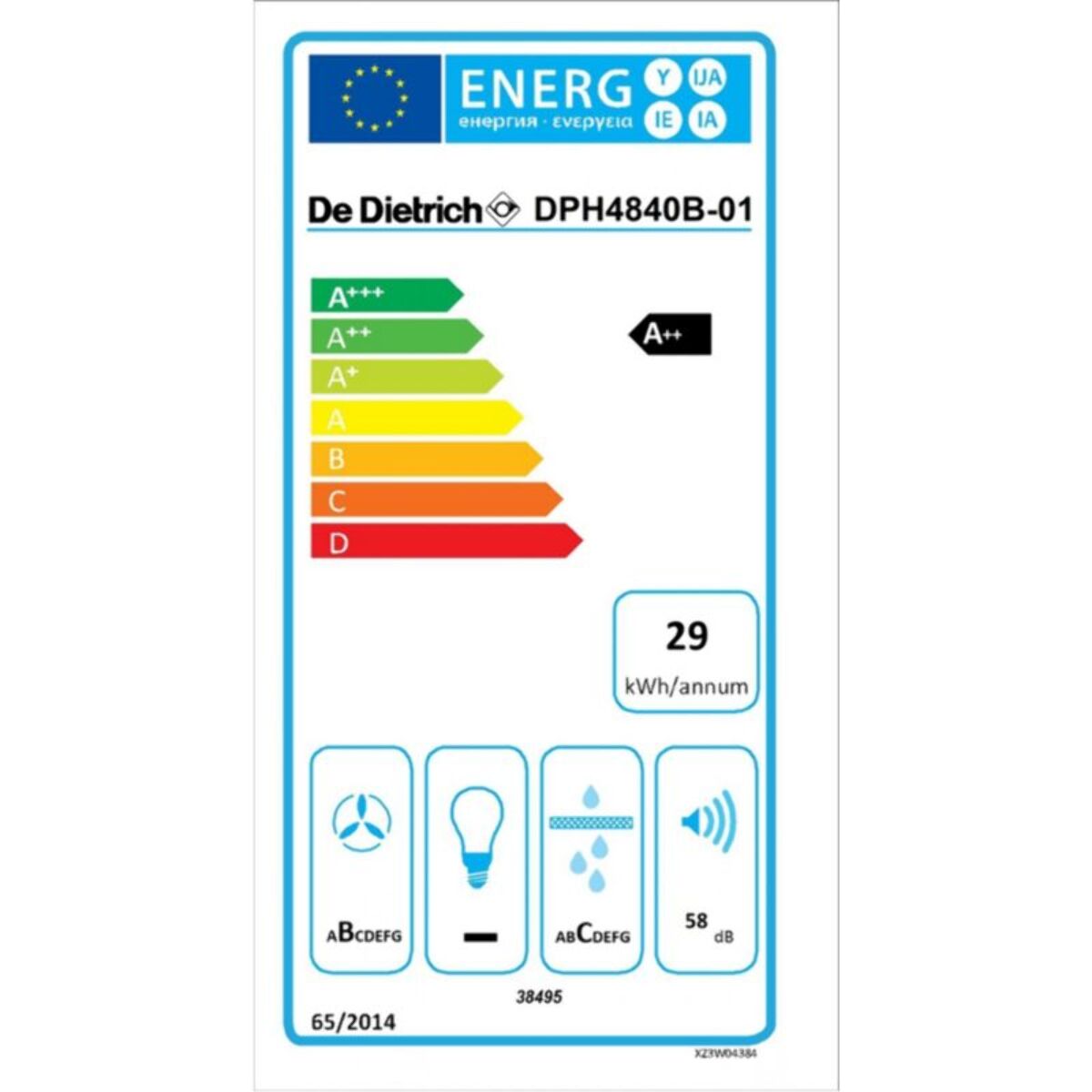 Plaque induction aspirante DE DIETRICH DPH4840B Horizone