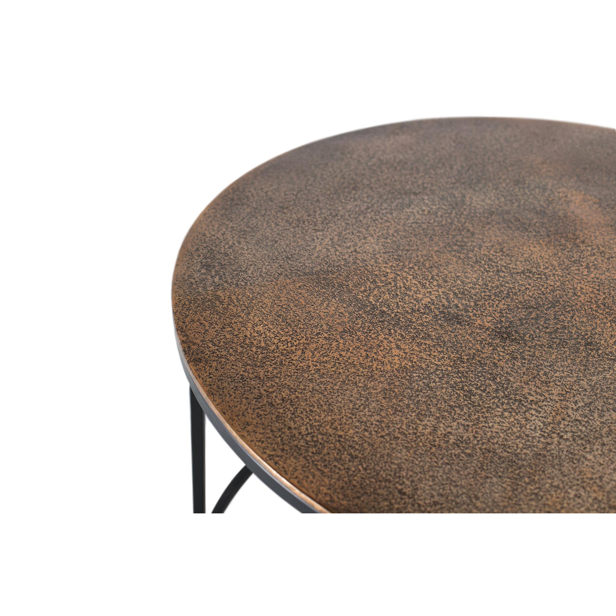 Mesas de Centro de Metal Mesa Grande: 81 Cm, Mesa Pequeña: 70 Cm Estilo Moderno