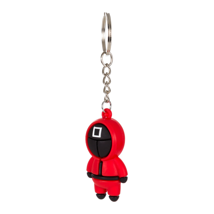DAM Llavero 3D Squid. Vigilante cuadrado. 2,8x1,8x5,4 Cm. Color: Rojo