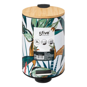 Poubelle métal soft close 3L "Palawan" multicolore