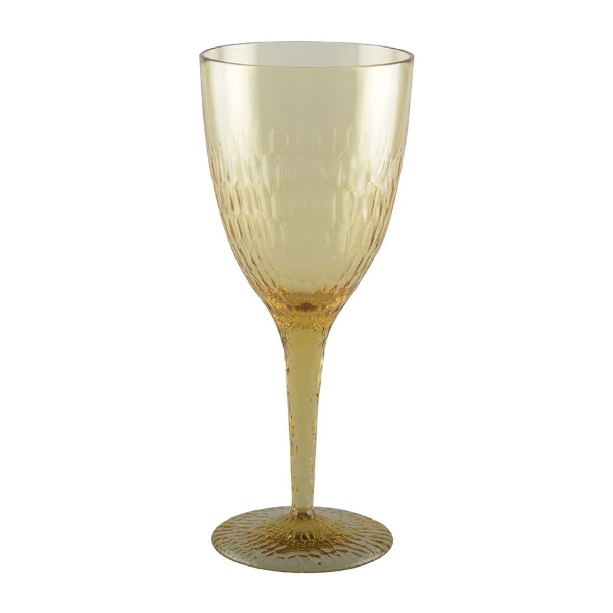 Verres a vin jaune acrylique - lot de 6