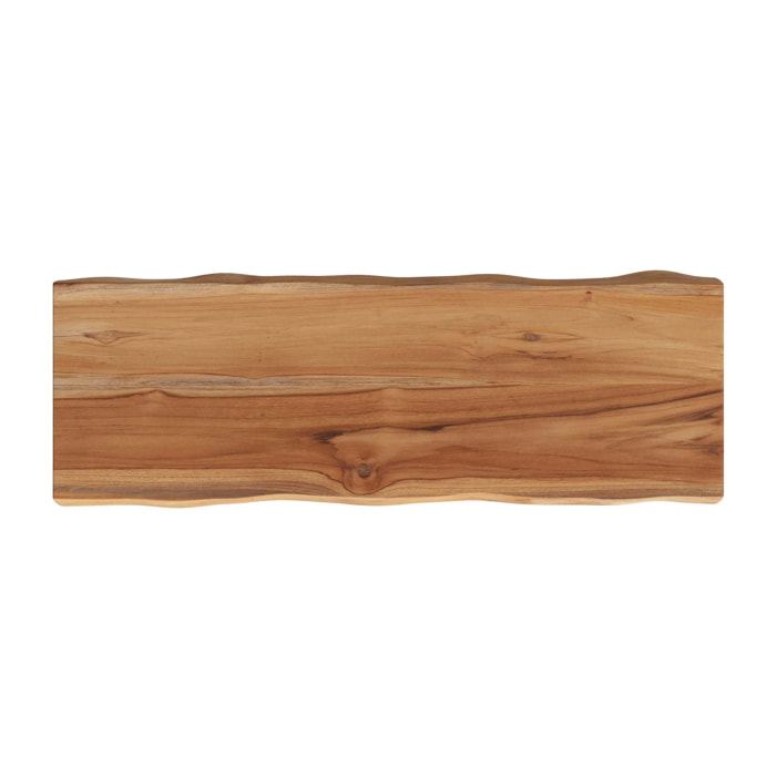 Banc 2 places en bois de teck recyclé 90 cm - Vic