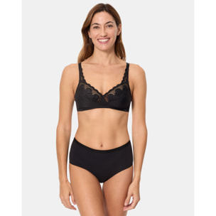 Sujetador sin aros de sujeción clásica con encaje