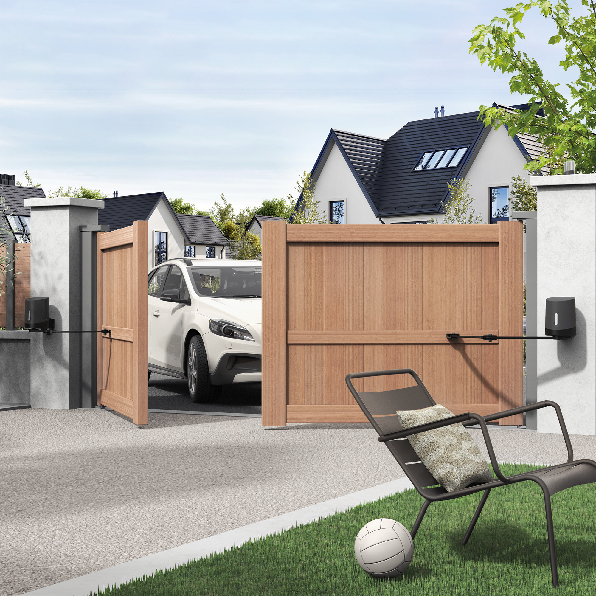 Motorisation connectée à bras articulés portail à battants - Orane Connect - Avidsen - 114202