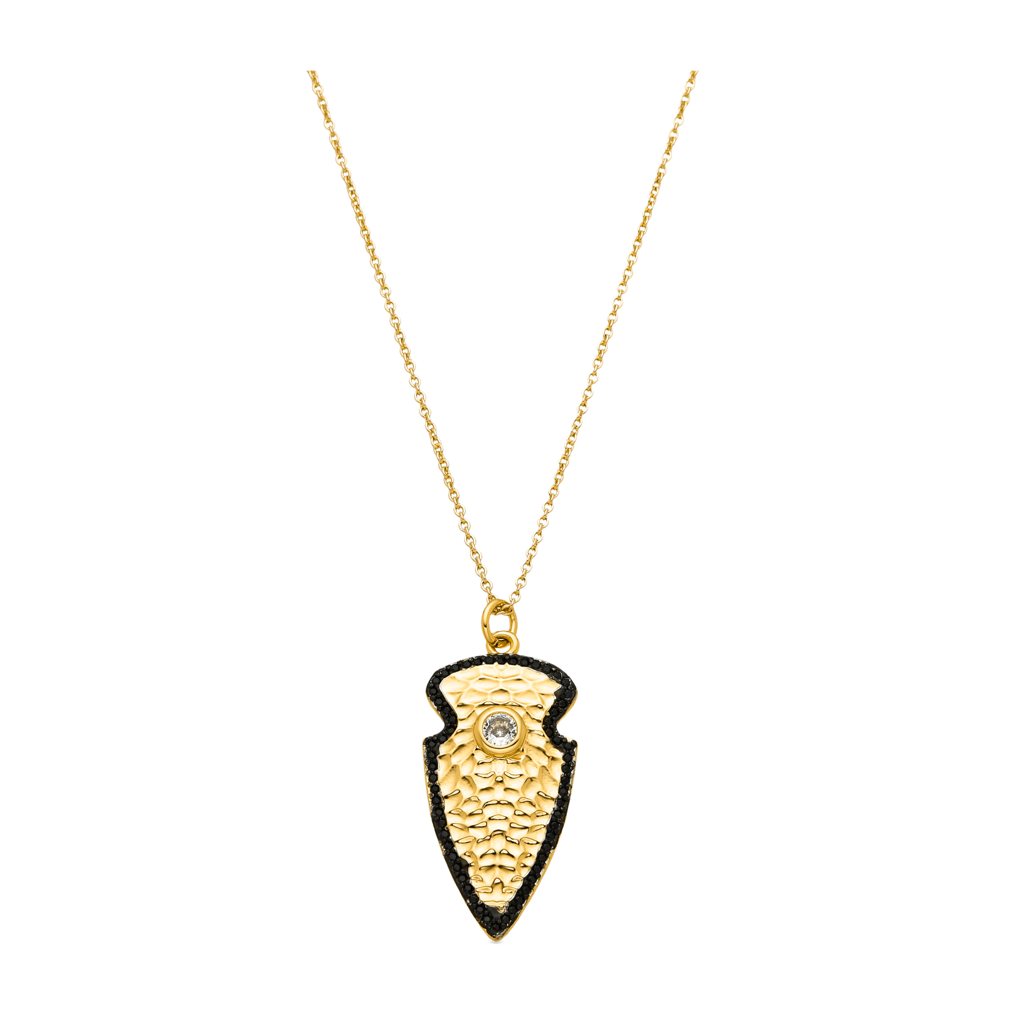 Collar con Circonita Brillante acabado oro 18k
