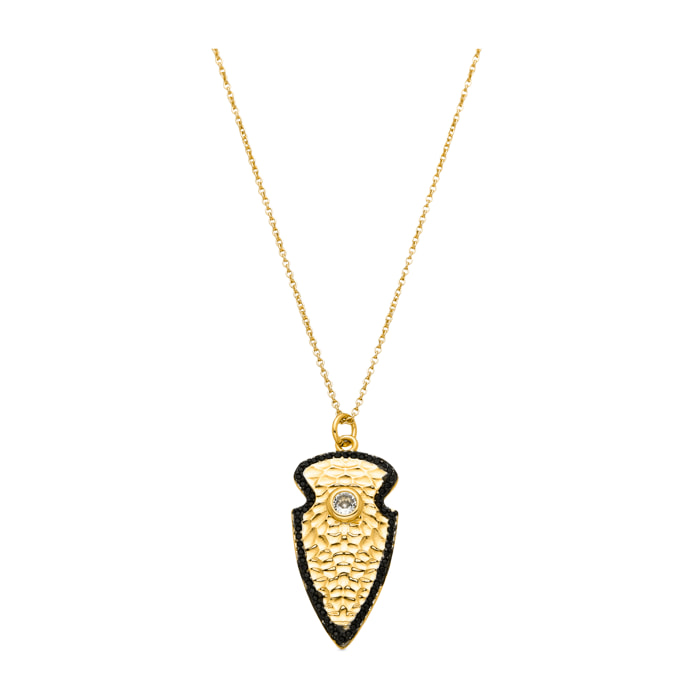 Collar con Circonita Brillante acabado oro 18k