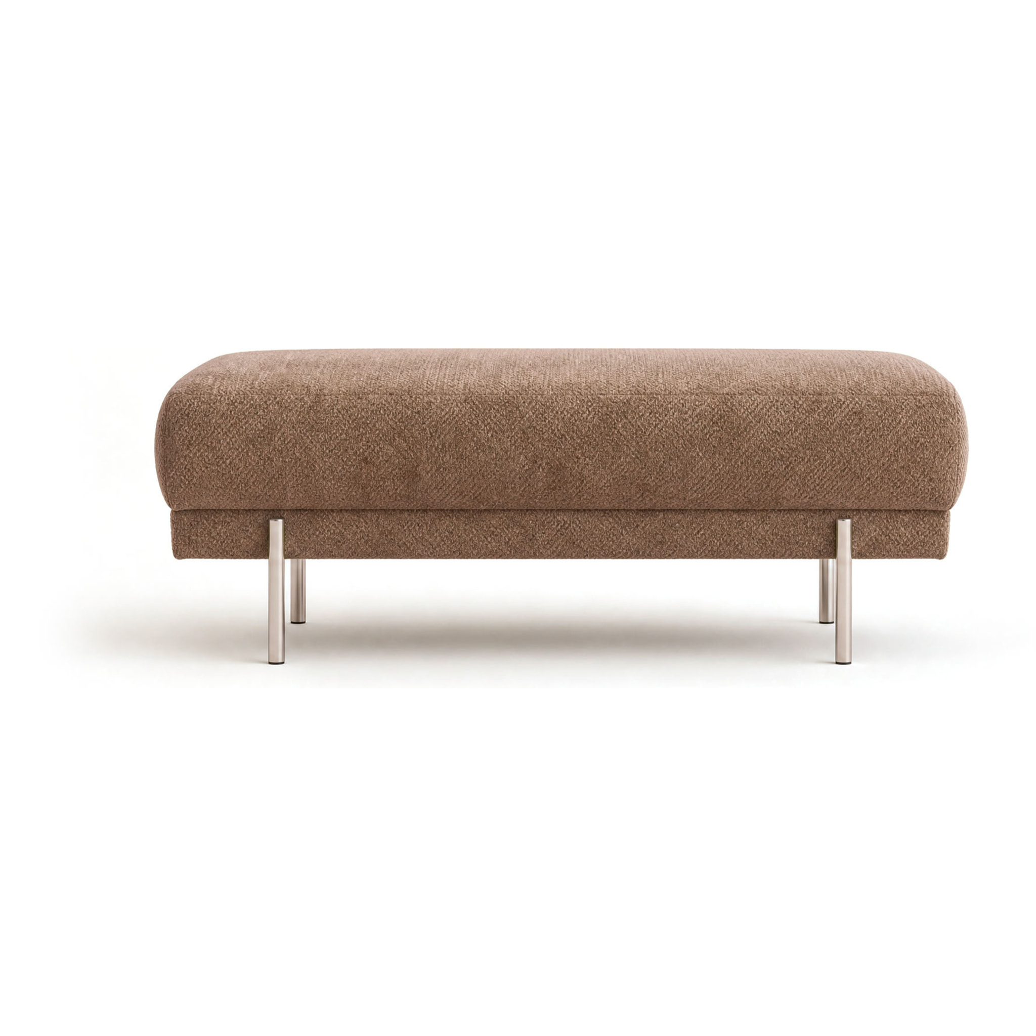 Gabin - pouf en velours texturé - Taupe