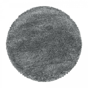 Tapis longs poils shaggy tissé motif uni TENI