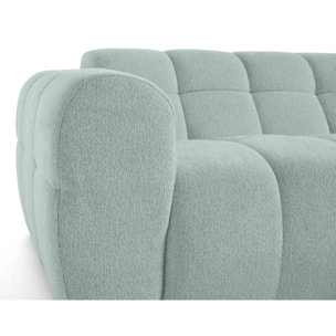 Ray - canapé d'angle droit - 4 places - en tissu texturé - Bleu