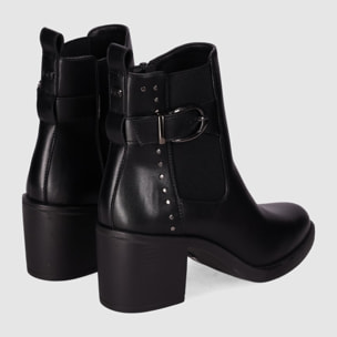 Botines - Negro - Tacón: 5 cm