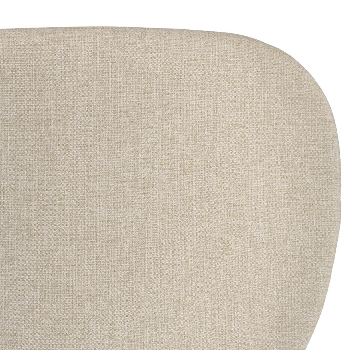 TOM - Lot de 2 chaises tissu écru pieds acier noir