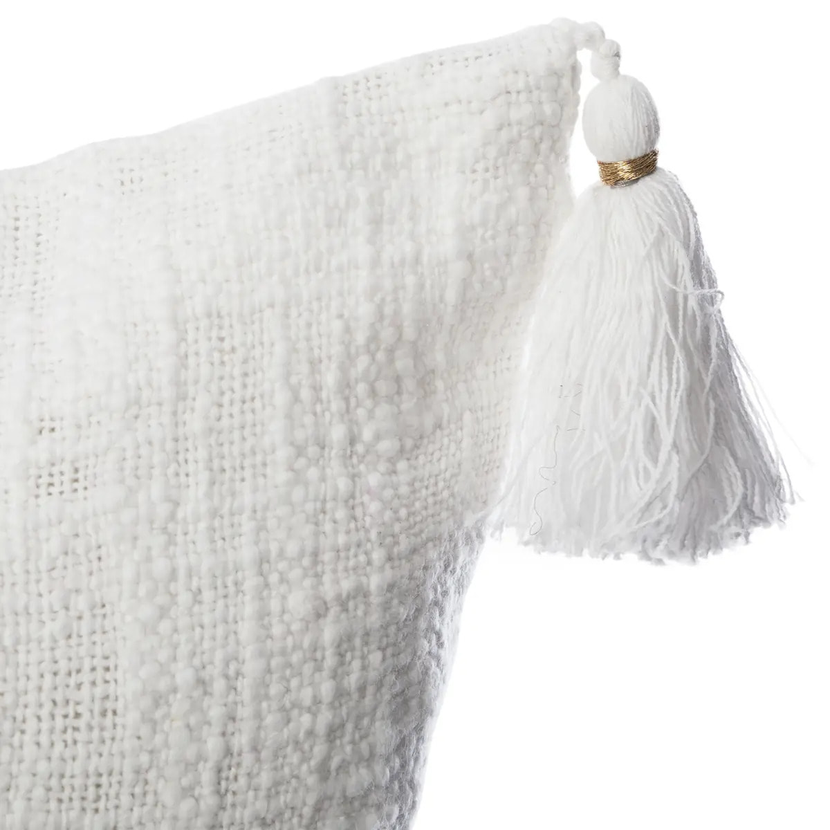 Housse de coussin "Slub" blanc 40x40cm