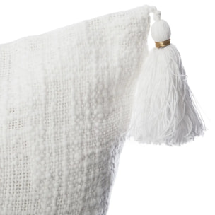 Housse de coussin "Slub" blanc 40x40cm