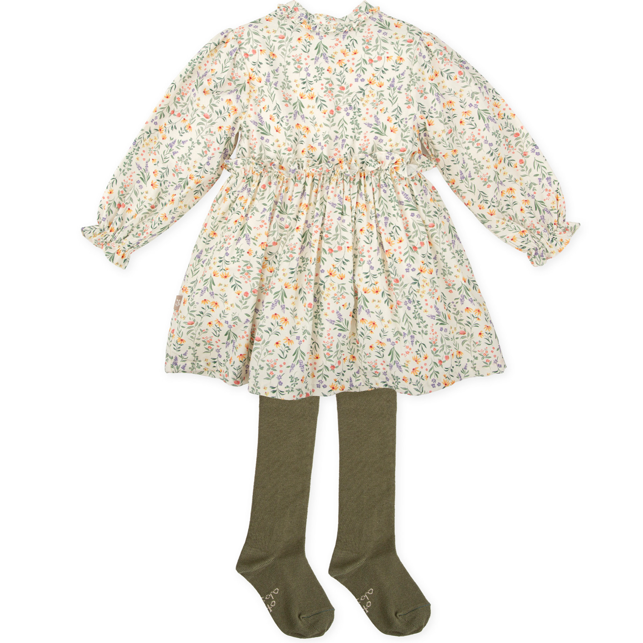 VESTIDO CON LEOTARDOS MOSTAZA - Mostaza