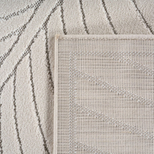 NOVA - Tapis intérieur/extérieur crème à motif feuilles