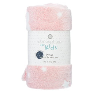 Plaid phosphorescent 125x150cm rose