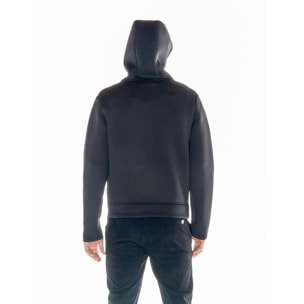 Chaqueta de neopreno con capucha y cremallera para hombre Leone 1947 Soft Basic