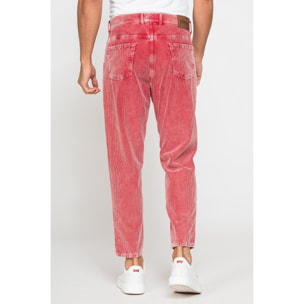 PANTALONE 5 TASCHE IN VELLUTO EFFETTO ACID WASH