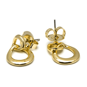 Pendientes acabados en oro amarillo de 18K