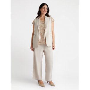 Fiorella Rubino - Blazer senza maniche - Beige