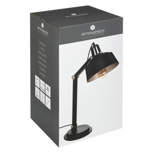 Lampe arc "Soul" - métal - noir - H55 - 8 cm