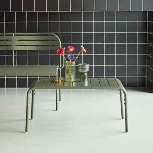 Table basse de jardin rectangulaire acier  AMÉLIA