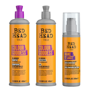 TIGI Kit Bed Head Color Goddes Shampoo 400ml + Conditioner 400ml + Make In Last 200ml