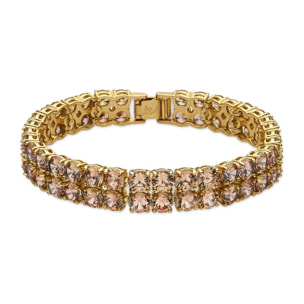 Pulsera con Circonita Brillante acabado oro 18k