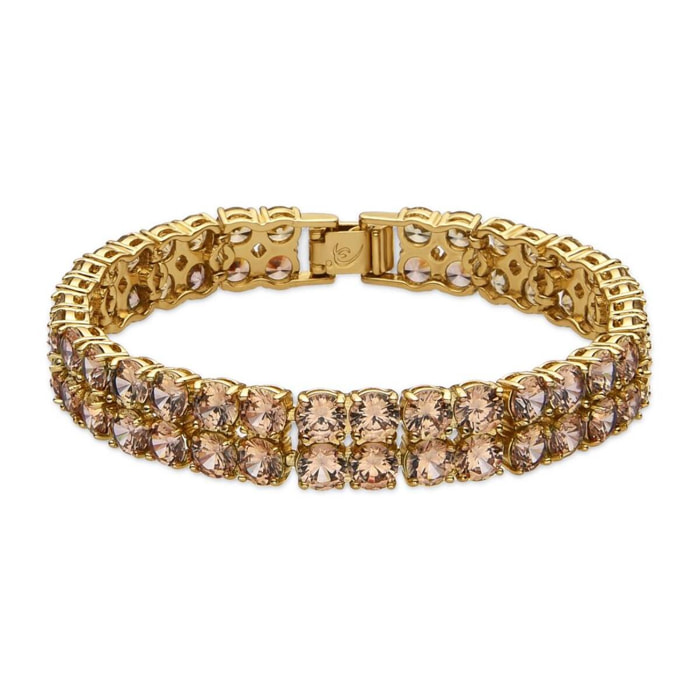 Pulsera con Circonita Brillante acabado oro 18k