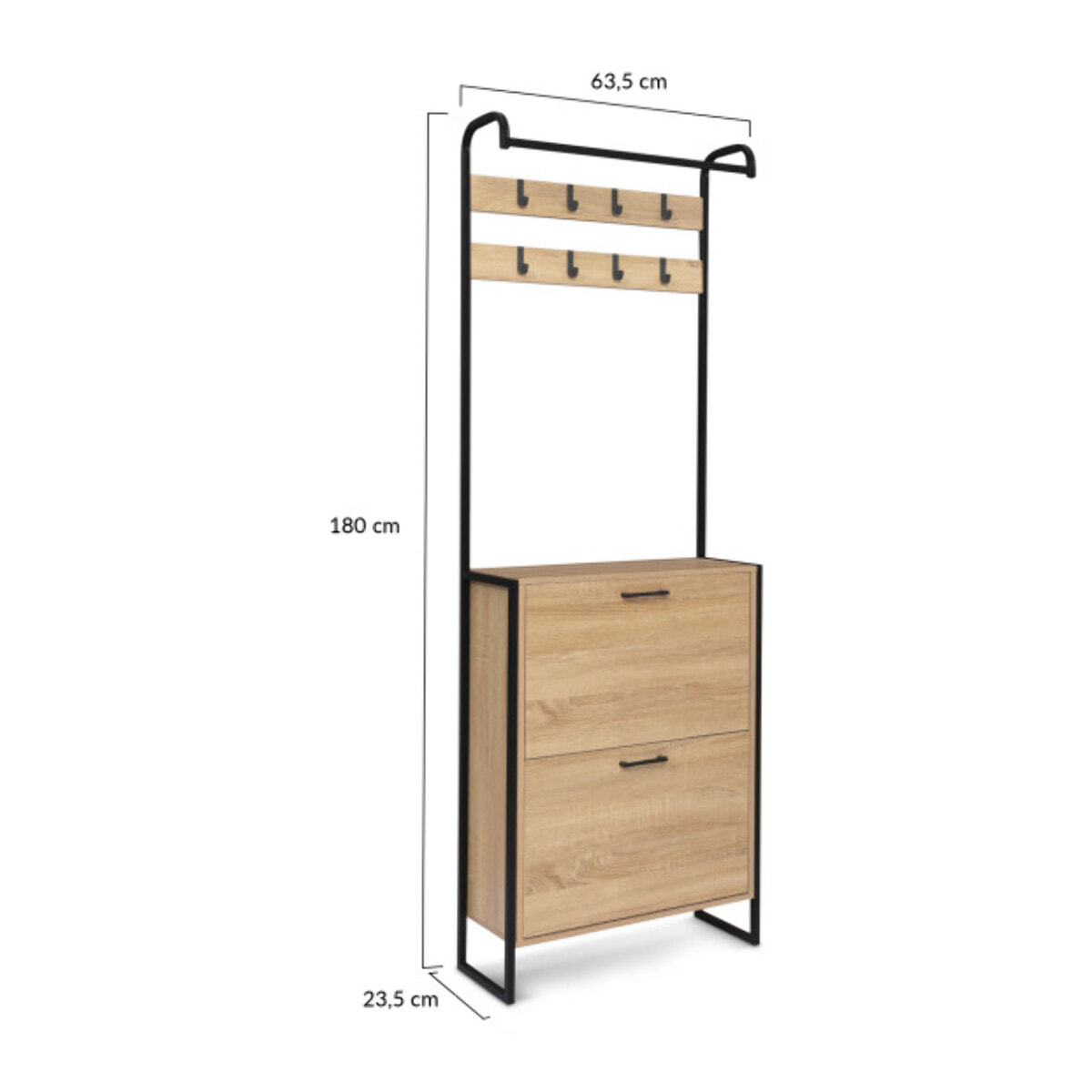 Vestiaire d'entrée 2 en 1 Alan