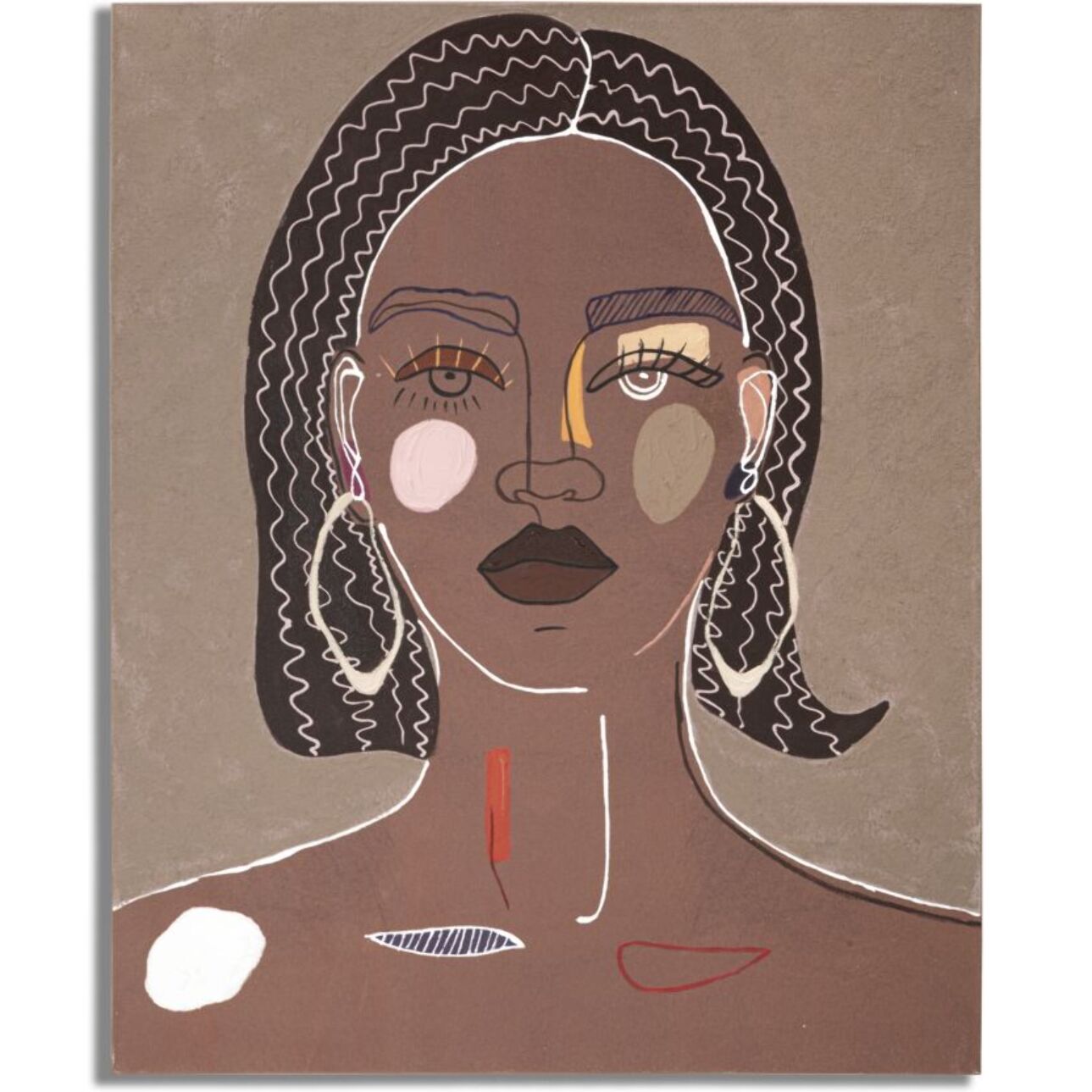 DIPINTO SU TELA TRIBAL -A- CM 80X2,8X100