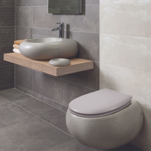 Abattant easy clip avec descente manuelle uni - Gris Galet