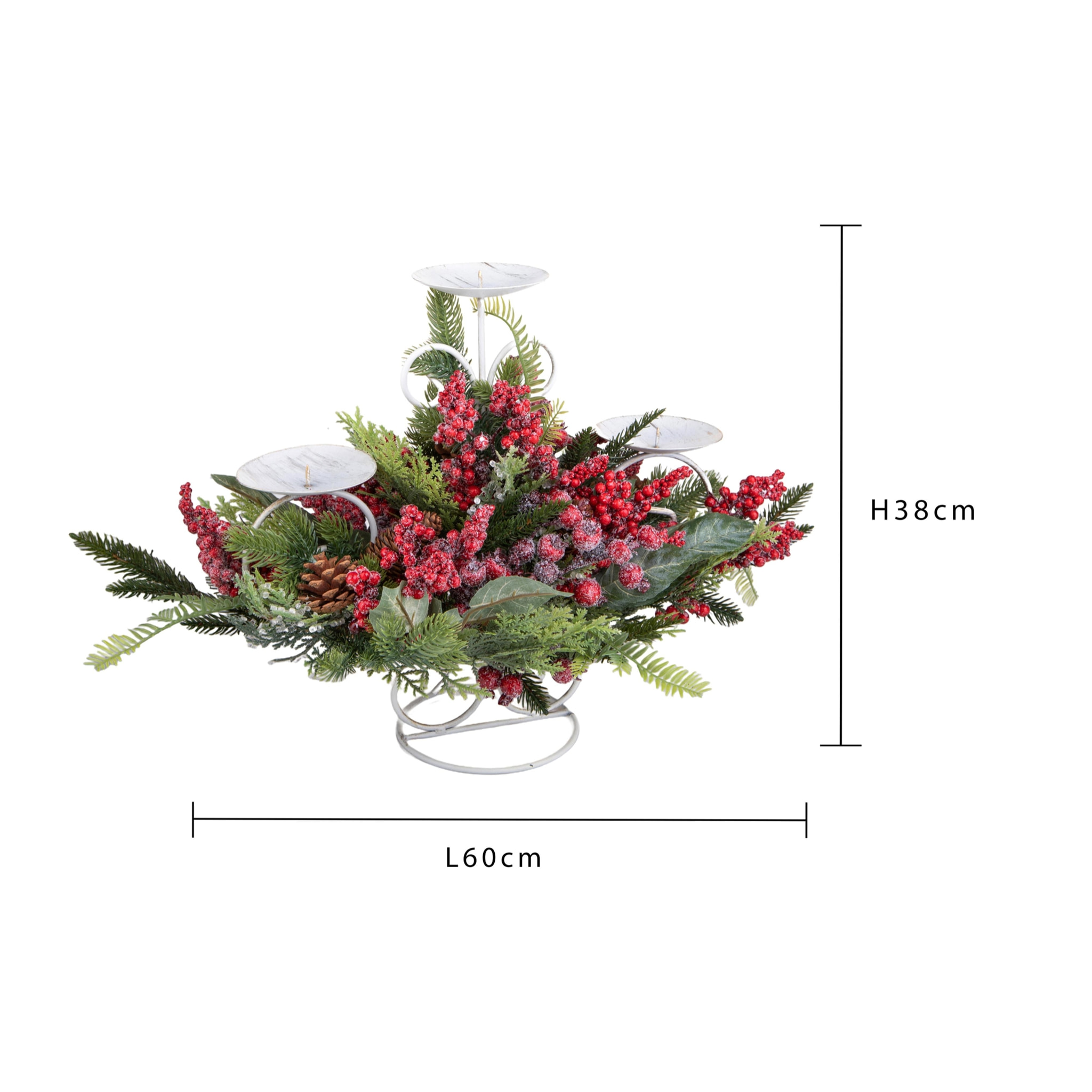 Portacandele - Pezzi 1 - 52xH38x35cm - Bianchi Dino SpA