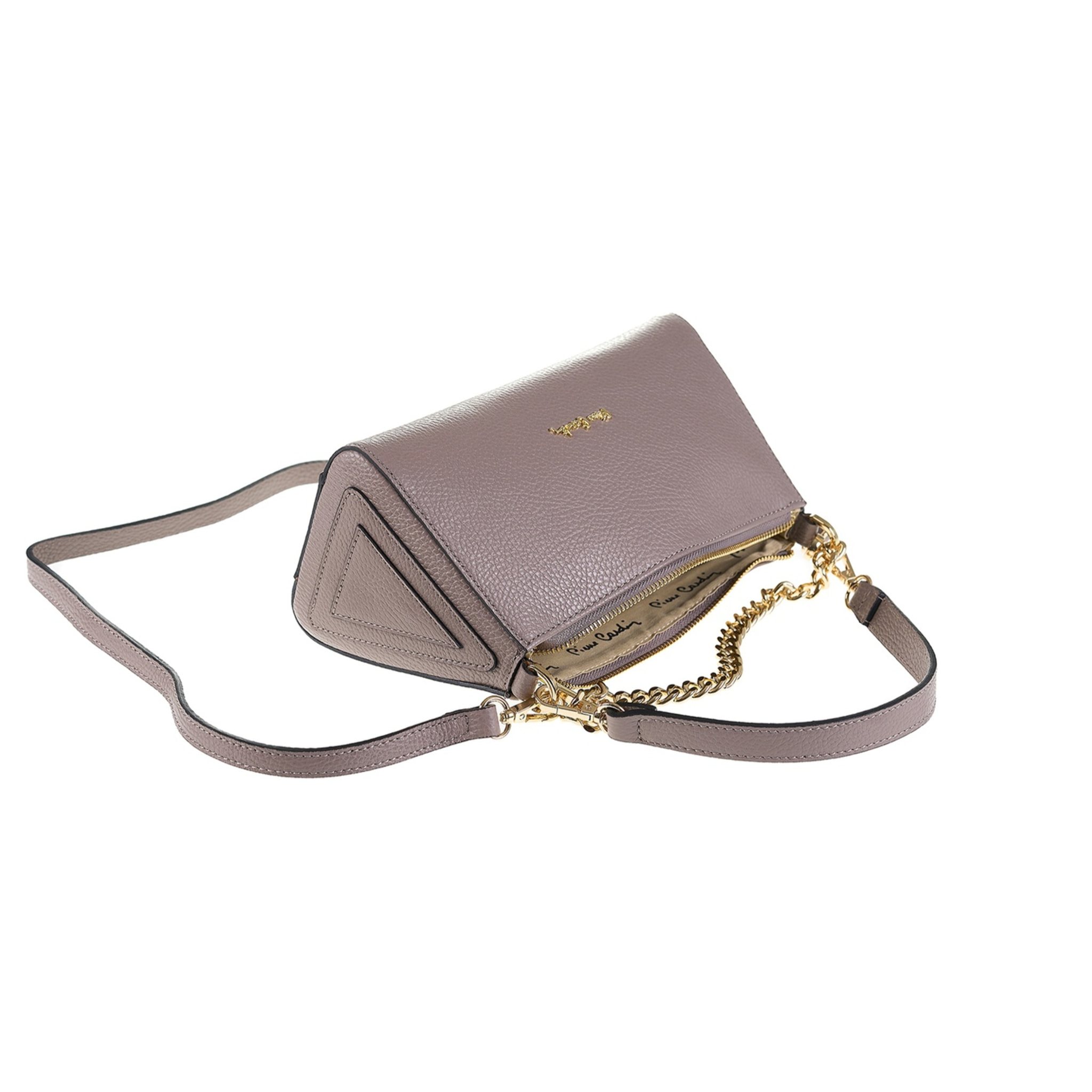 Borsa a spalla da donna Made in Italy - Modello Violette - 100% pelle - 26.0 x 13.5 x 11.5 cm