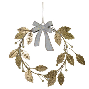 Ghirlanda in metallo oro cm24x3x27