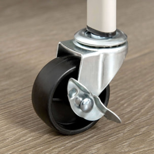 Well home carro de cocina rolling color taupe con 3 cestas y ruedas 44x31,5x79,5cm