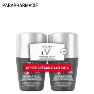Invisible Resist Détranspirant Anti Irritations 72h - Lot de Déodorants Homme