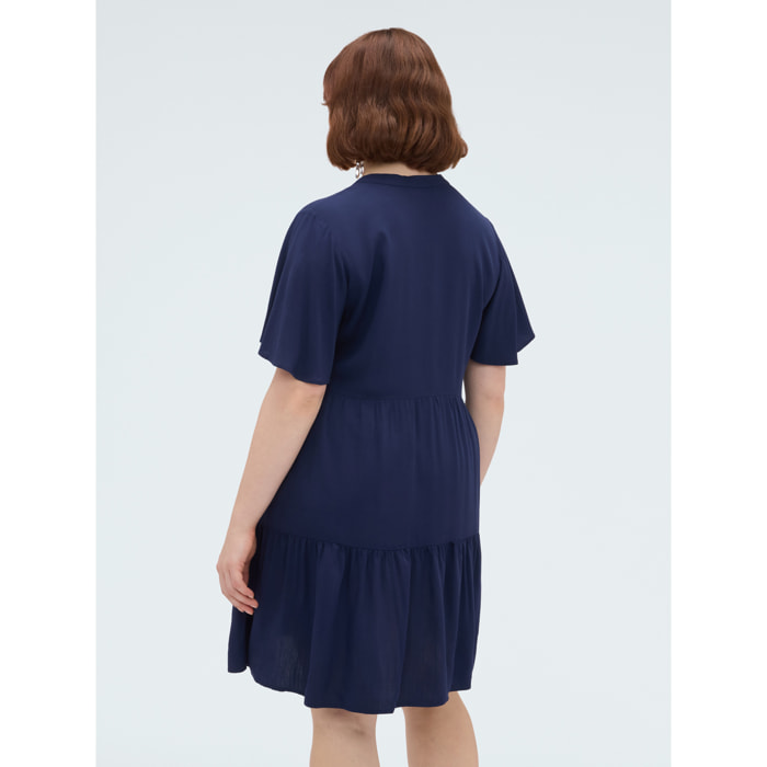 Fiorella Rubino - Vestito Smile corto con fiocco - Blu