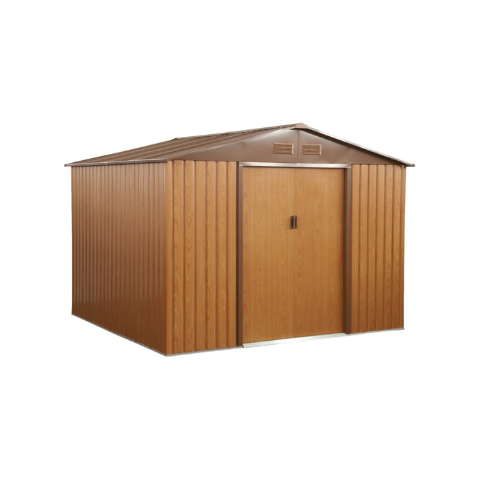 Abri de jardin métal 7,06m² avec kit d'ancrage CALAISIS