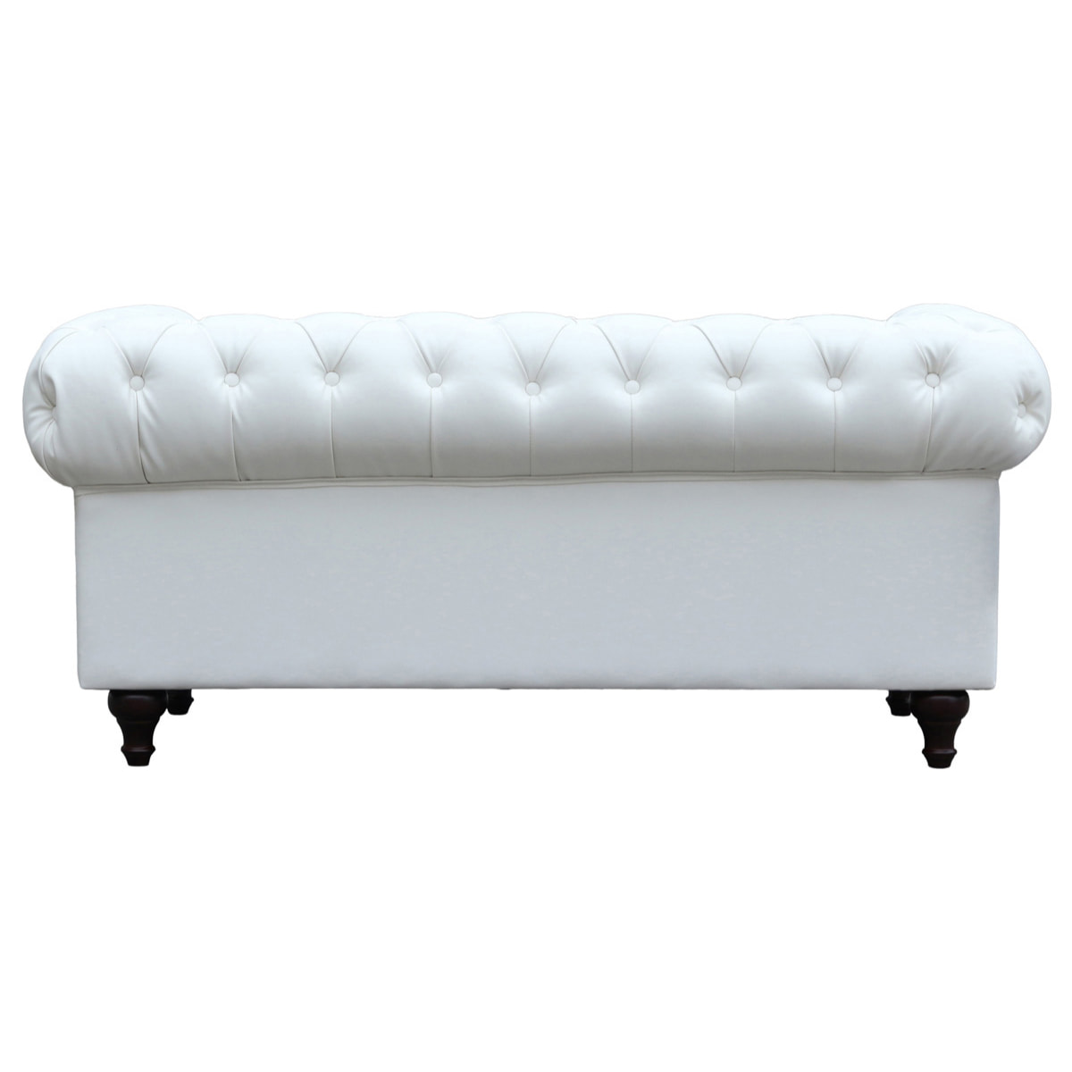 Canapé fixe Chesterfield "Aliza" - 157 x 82 x 70 cm - 2 places - Blanc