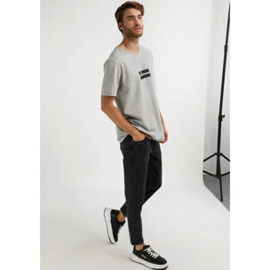 Camiseta Básica  Flag  en Gris D.Franklin