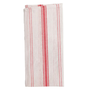 Torchon essuie-vaisselle en lin et coton absorbant et résistant - Rose