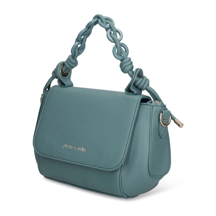 Borsa a mano da donna - Modello Celeste Chic - Pelle vegana PU - 25.0 x 15.0 x 11.0 cm