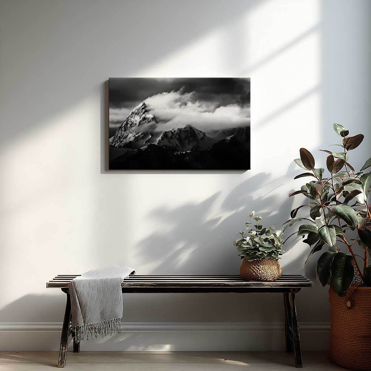 Tableau paysage Roche et vent Toile imprimée