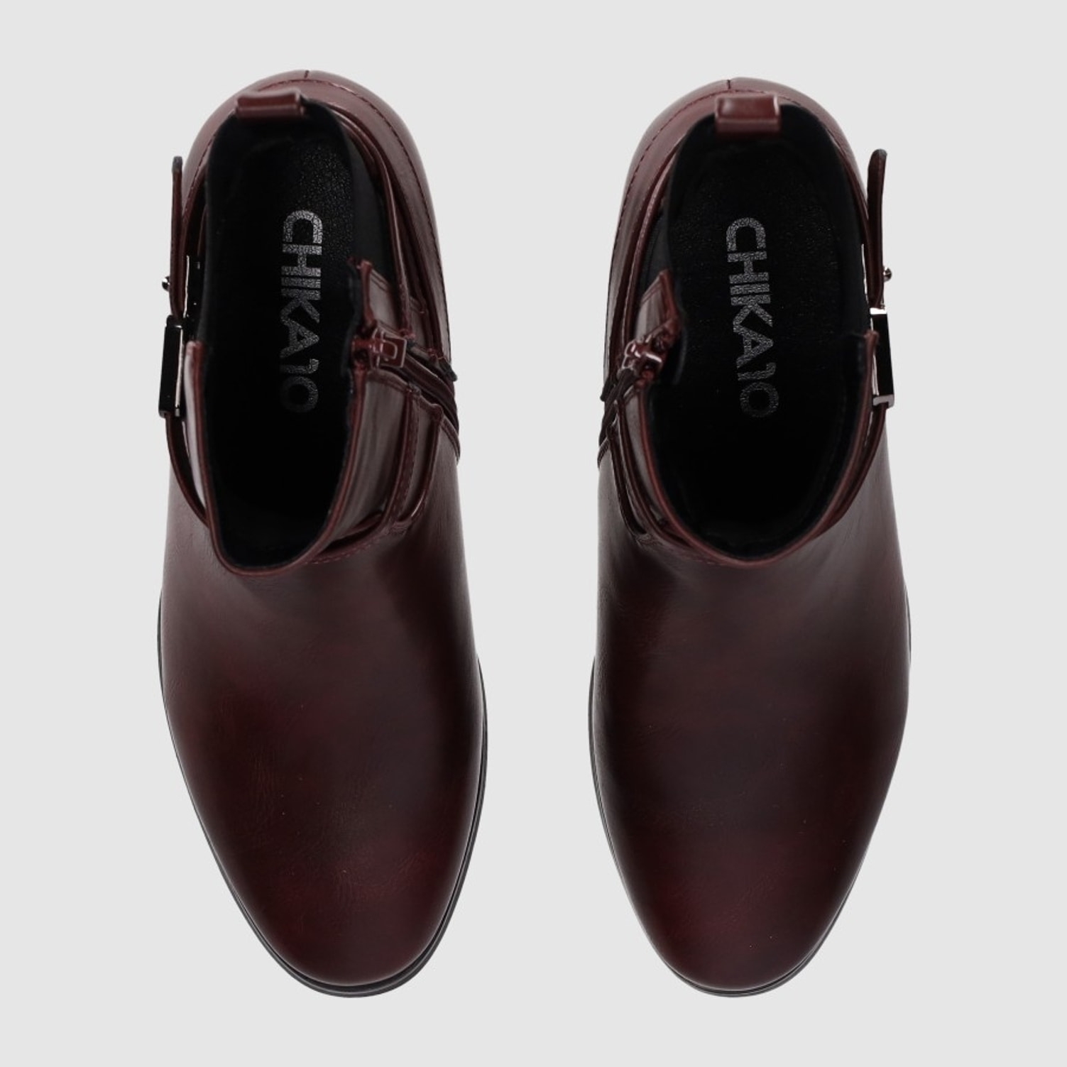 Botines - Vino - Tacón: 6 cm