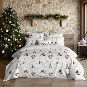 Housse de couette avec boutons-pression Winter Ski